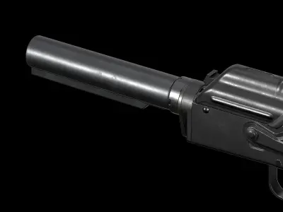 AK - Stock - AR15 Adapter Low-poly 3D model