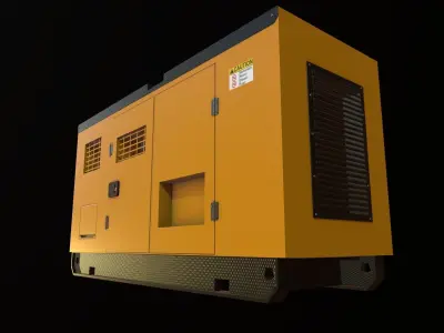 Generator electric Low-poly 3D model