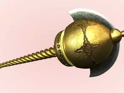 GADA Weapon of the Hindu God Hanuman And MACE Low-poly 3D model