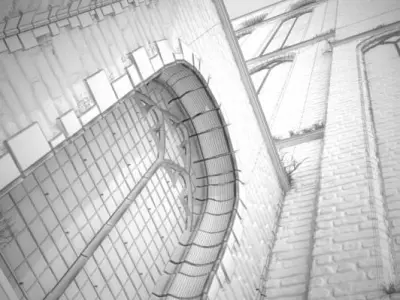 Old Fashioned Building Scene 3D model