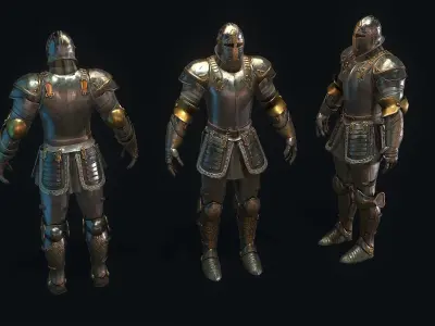 Medieval Armor Low-poly 3D model