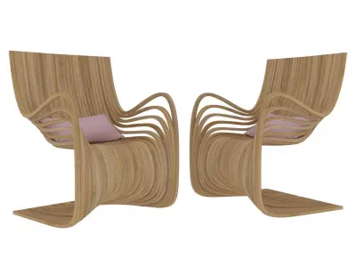 PIPO CHAIR from Piegatto Low-poly 3D model