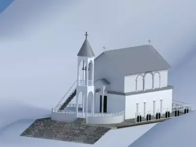The church- skaldi --georgia Free low-poly 3D model