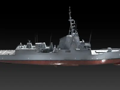 DDGH39 HMAS Hobart Low-poly 3D model