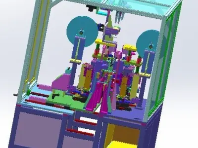 Flexible circuit board thermoforming machine Low-poly 3D model