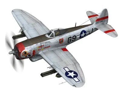 Republic P-47D Thunderbolt - Ski-U-Mah 3D model
