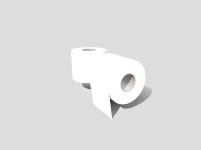 Toilet Paper Low-poly 3D model
