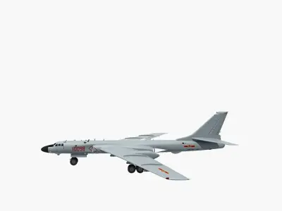 H-6K China Strategic Bomber 3D model