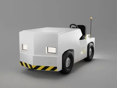 AIRPORT BAGGAGE TRUCK Low-Poly 3D model Low-poly 3D model