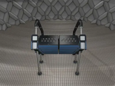 Sci-Fi Stairs - 8 - Blue Version  Low-poly 3D model