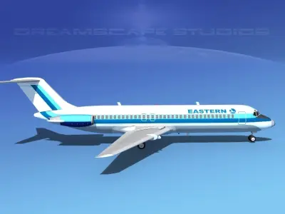 Douglas DC-9-30 Eastern 1 3D model