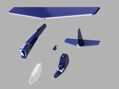Openable Cockpit Plane 3D print model