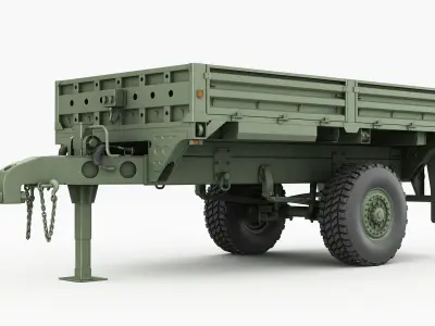 Military trailer M1082 3D model