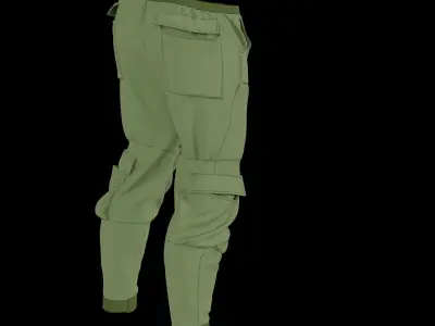 Cargo Pants Low-poly 3D model