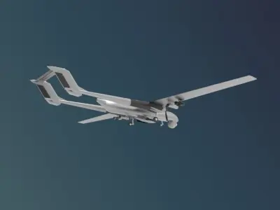 ANKA 2 UAV Low-poly 3D model