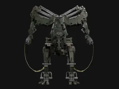 Robot Sci-Fi Machine APU Matrix Low-poly 3D model
