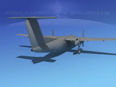 Dehaviland DHC-8 100 VBM 3D model