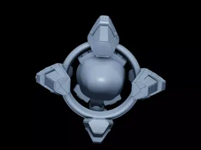 Futuristic Sci-Fi Crystal Energy Core Reactor 3D Model 3D print model