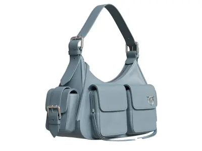 Handbag PINKO Love Birds motif cargo shoulder bag  3D model