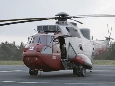 Westland Sea King HAR5 Royal Navy 3D model