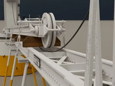 Olympic Class Electric Cranes - RMS Titanic - RMS Olympic 3D model