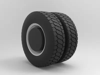 Rear wheel from truck 3D model