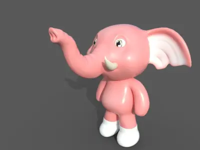 Cartoon Elephant 3D model