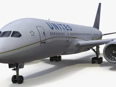 United Airlines Boeing 787-8 Dreamliner 3D model