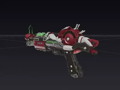 Futuristic Sci-Fi Laser Gun 3D Model Flux Talon 3D model