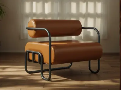 steel Arm Chair  3D model
