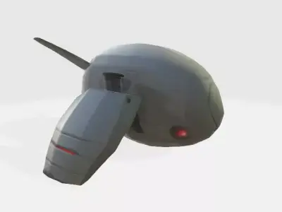 Alien drone Low-poly 3D model