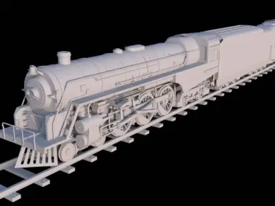 Berkshire Steam Locomotive 3D model
