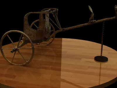 King Tut Chariot figure   Low-poly 3D model