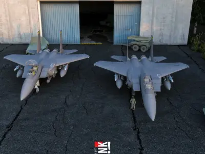 F 15 Eagle  Low-poly 3D model