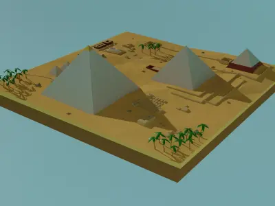 Great Pyramid of Giza Low-poly 3D model