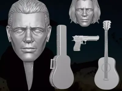 El Mariachi Antonio Banderas 3D printable For Action Figures 3D print model