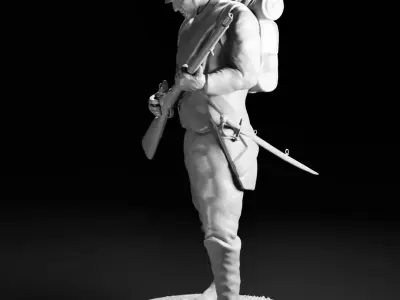 Argentine Historical Soldier -  3D Printable STL Miniature 3D print model