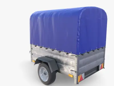 Cargo Trailer v1 Low-poly 3D model