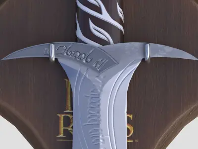 Sting sword Low-poly 3D model