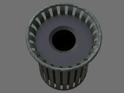 Dustbin 4B Low-poly 3D model