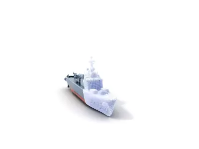 Modern Warship model pack Low-poly 3D model