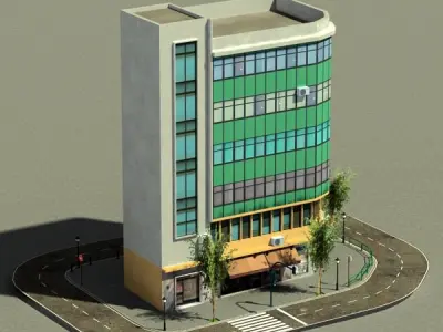 Building modern office 3D model