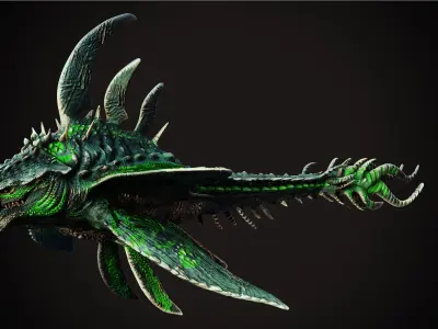 Monster fish  Low-poly 3D model