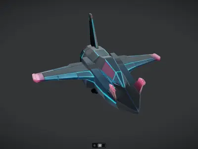 Spacecraft Jet aircraft plane 3dmodel 19 3D model