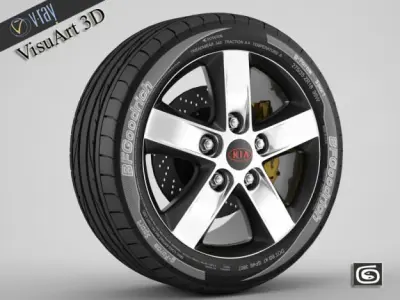 Wheel Kia 1 3D model