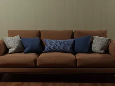 Brown Sofa 3D Model Free 3D model
