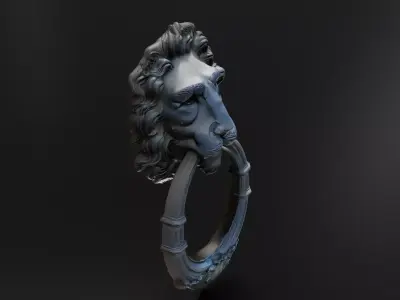Old door knocker 1 3D print model