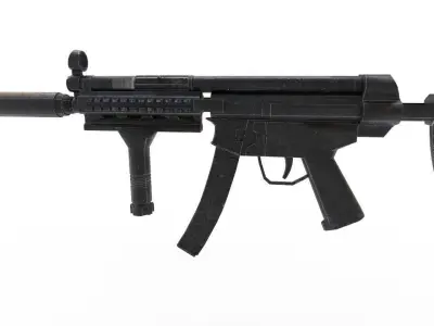 MP5-gun gun Free low-poly 3D model