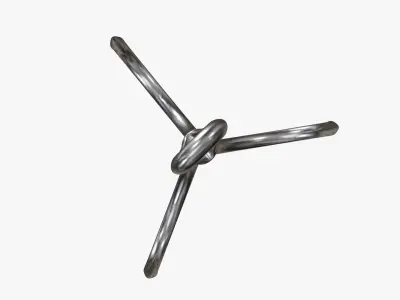 Triple fishing hook 3D model