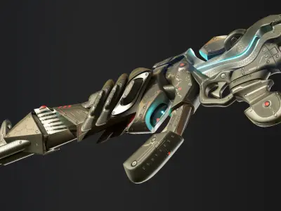 sci fi Weapon -  Cyberpunk  Low-poly 3D model